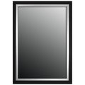 Hitchcock-Butterfield Hitchcock Butterfield 807500 Black & Brushed Nickel Silver Montevideo Natural Wall Mirror - 25.75 x 35.75 in. 807500